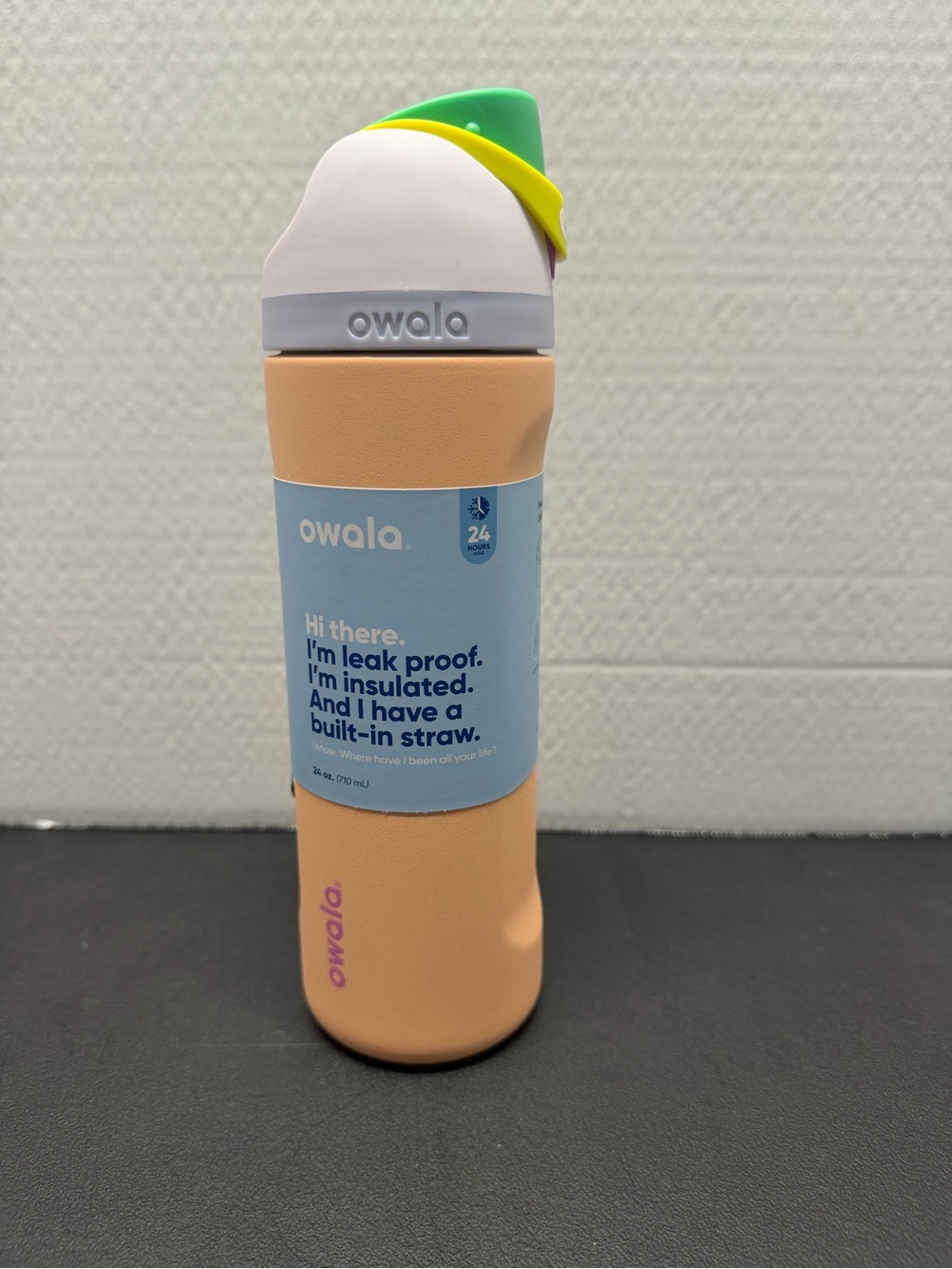 Brand New Owala FreeSip 24 oz Stainless Steel Water Bottle – Peachy Keen